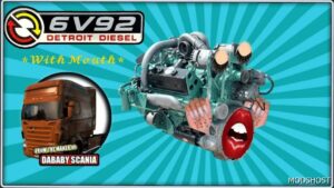 ATS Detroit Mod: Diesel 6V92 Sound with Mouth 1.49 (Featured)