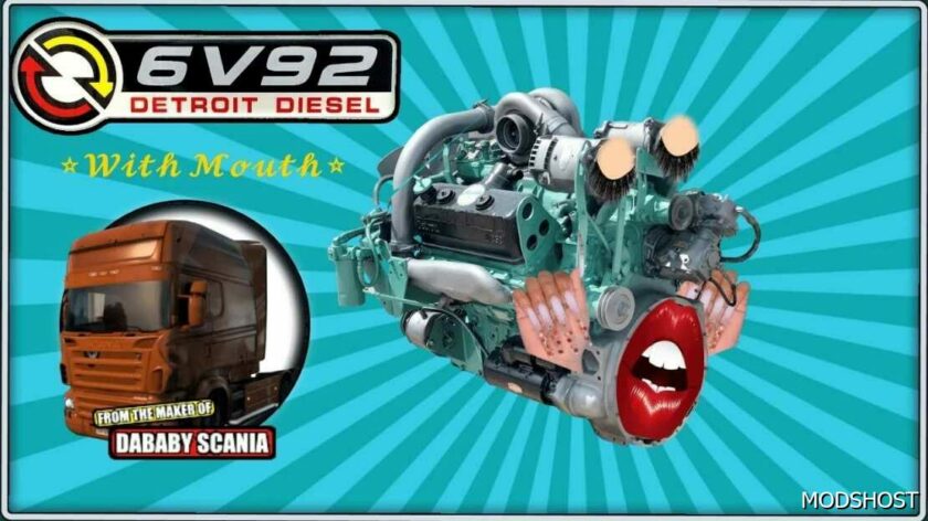 ATS Detroit Mod: Diesel 6V92 Sound with Mouth 1.49 (Featured)