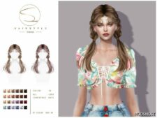 Sims 4 Female Mod: Small Braid Hair 010424 (Featured)