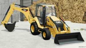 FS22 Caterpillar Forklift Mod: CAT 420F Backhoe Loader (Image #2)