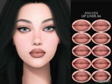 Sims 4 Lipstick Makeup Mod: LIP Liner A4 (Featured)