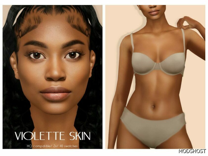 Sims 4 Female Skintone Mod: Violette Skin (Featured)