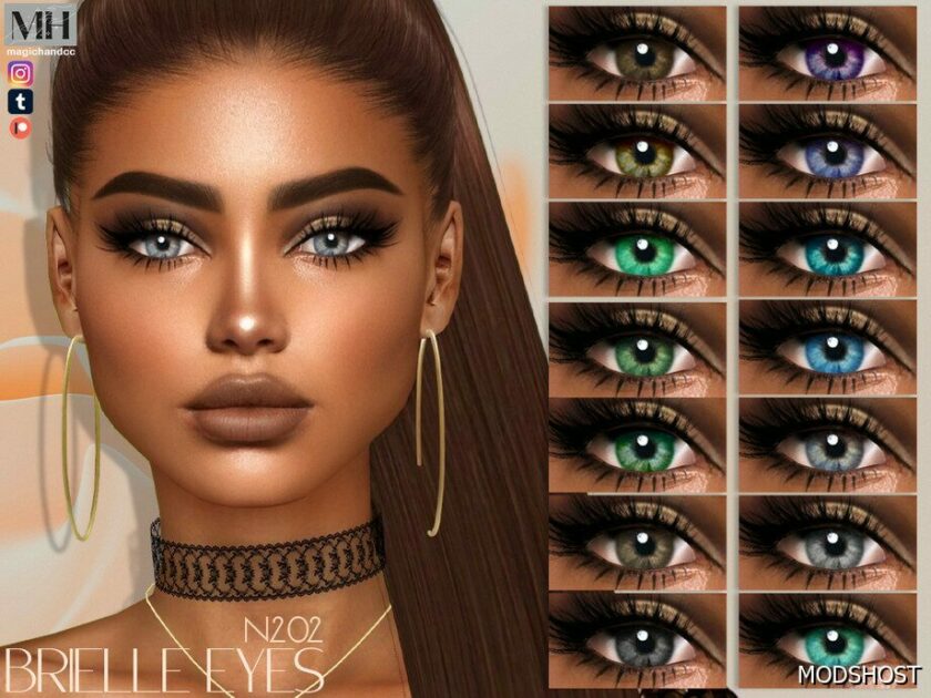 Sims 4 Female Mod: Brielle Eyes N202 (Featured)