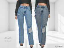 Sims 4 Jeans Clothes Mod: Alma Jeans (Featured)