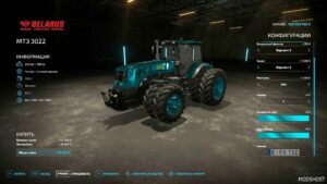 FS22 MTZ Tractor Mod: 3022 Kolkhoz V1.1.0.2 (Image #6)