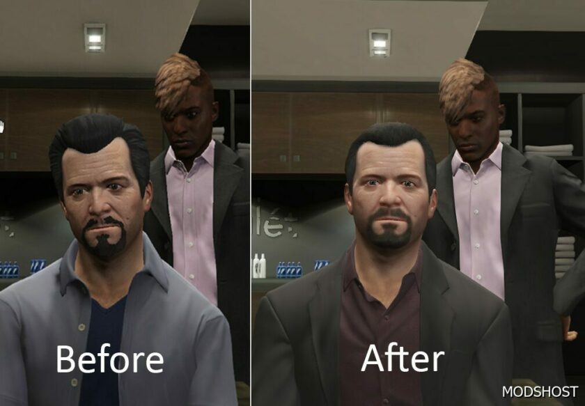 GTA 5 Player Mod: Full Goatee Beard for Michael (TO Solve The Problem) (Featured)