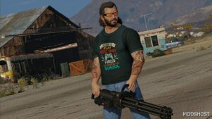 GTA 5 Player Mod: 80’s Mullet for Michael (Featured)