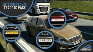 ETS2 Jazzycat Mod: International Traffic Pack by Elitesquad Modz - Add-On for AI Traffic Pack by Jazzycat 1.49 (Featured)