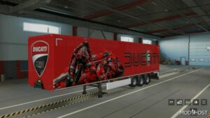 ETS2 Mod: Trailer Skin Ducati Moto GP 1.49 (Featured)