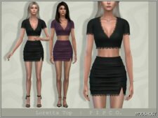 Sims 4 Elder Clothes Mod: Loretta SET (Featured)