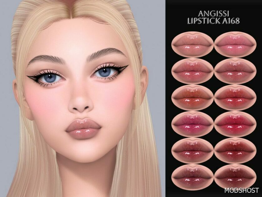 Sims 4 Female Makeup Mod: Lipstick A168 (Featured)