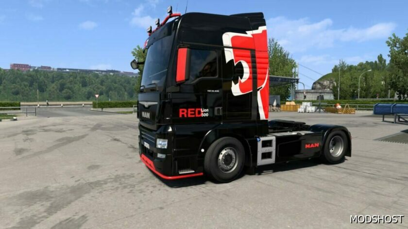 ETS2 MAN Mod: TGX 2015 Lion Skin 1.49 (Featured)