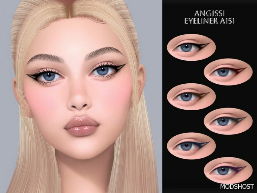 Sims 4 Eyeliner Makeup Mod: A151 (Featured)