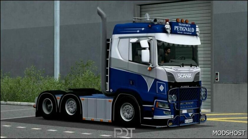 ETS2 Scania Truck Mod: R580 Petignaud Transports + Trailer V3.0 (Featured)