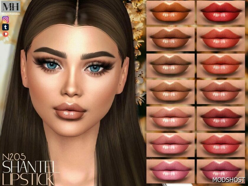 Sims 4 Female Makeup Mod: Shantel Lipstick N204 (Featured)