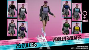 GTA 5 Player Mod: Woolen Sweater – MP Female – Textures (Featured)