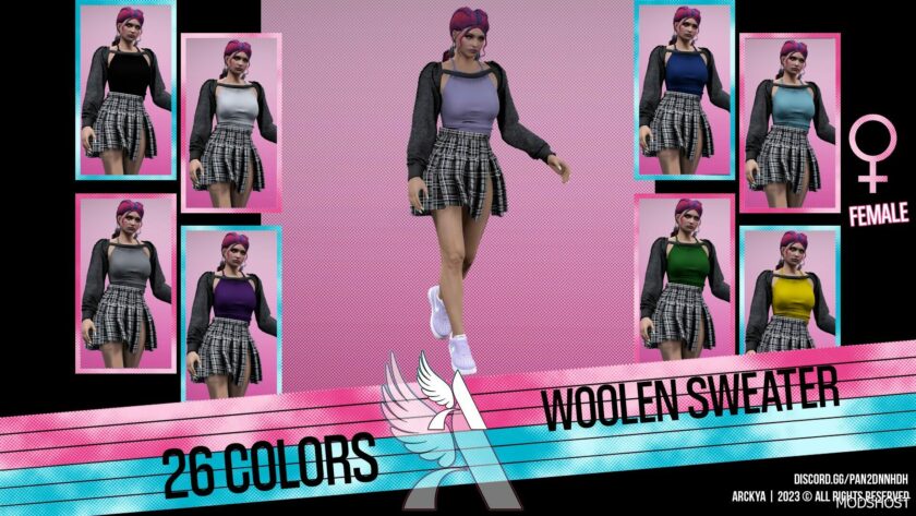 GTA 5 Player Mod: Woolen Sweater – MP Female – Textures (Featured)