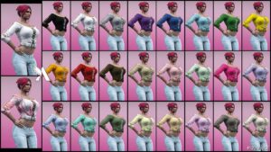 GTA 5 Player Mod: Lace Crop – MP Female – Texture (Image #2)