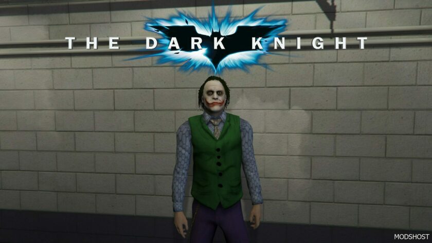 GTA 5 Player Mod: Heath Ledgers Joker Add-On PED (Featured)