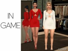 Sims 4 Teen Clothes Mod: Hailey – Mini Dress (Featured)