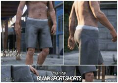 GTA 5 Player Mod: Blank Sport Shorts MP Male (Image #2)