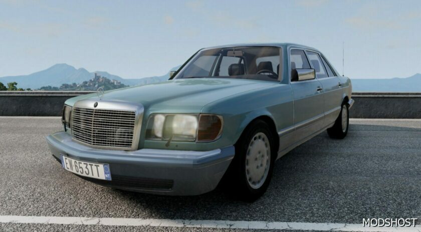 BeamNG Mercedes-Benz Car Mod: Mercedes Benz W126 0.31 (Featured)