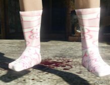 GTA 5 Player Mod: Trippy Socks for Females (Hello Kitty Retextured) (Image #3)