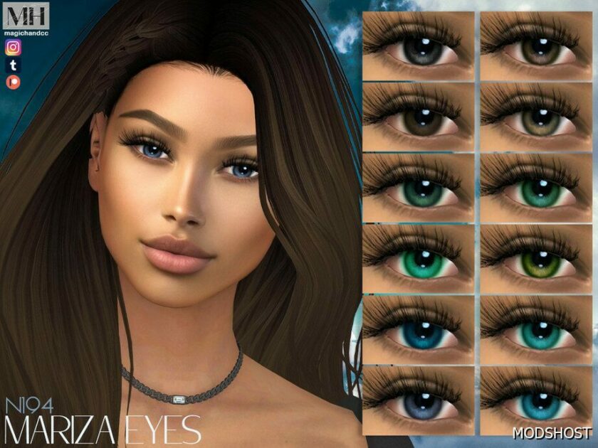 Sims 4 Female Mod: Mariza Eyes N194 (Featured)