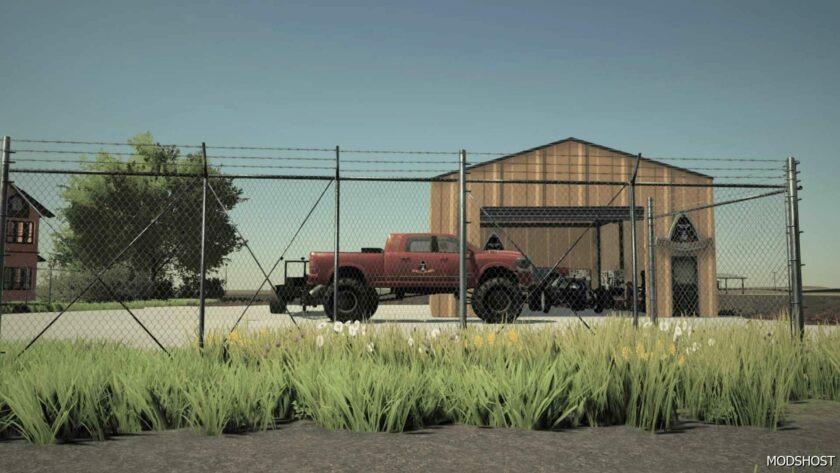 FS22 Placeable Mod: Barb Wire Chain Link Fence + Gates (Featured)