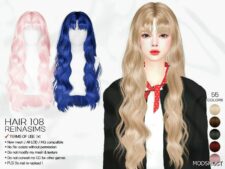 Sims 4 Female Mod: Reina TS4 Hair 108T (Featured)