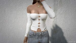 GTA 5 Player Mod: Knit Crop TOP for MP Female (Image #3)