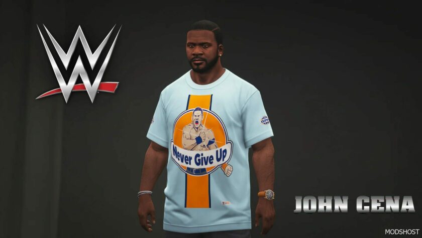 GTA 5 Player Mod: WWE John Cena Gulf T-Shirt (Featured)