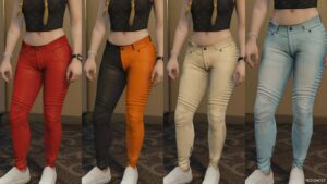 GTA 5 Player Mod: Better Leather Pants for Mpfemales (Image #2)