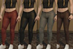 GTA 5 Player Mod: Better Leather Pants for Mpfemales (Image #4)