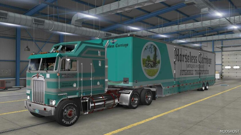 ATS Kenworth Truck Mod: K100 Horseless Carriage + Trailer 1.50 (Featured)