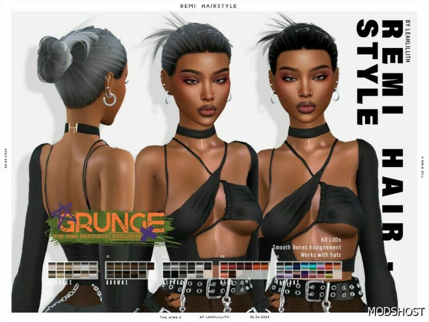 Sims 4 Female Mod: Remi Hairstyle (Featured)