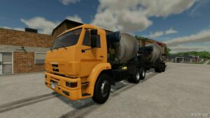 FS22 Kamaz Truck Mod: 45143 Concrete Mixer V2.0 (Featured)