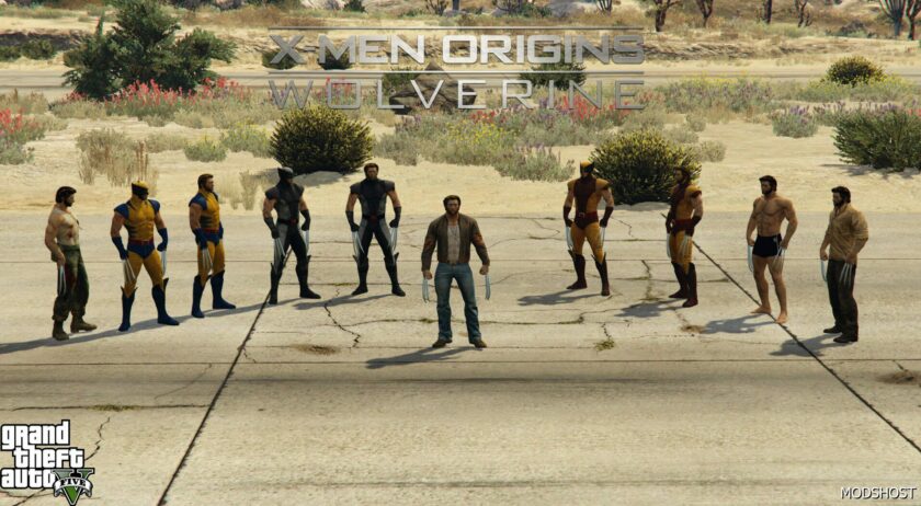 GTA 5 Player Mod: Wolverine: X-Men Origins Pack Add-On V1.1 (Featured)