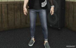 GTA 5 Player Mod: Rolled up Skinny Jeans | High Quality | MP Male | 8 X Colours Add-On | Replace | Fivem (Image #4)