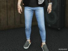 GTA 5 Player Mod: Rolled up Skinny Jeans | High Quality | MP Male | 8 X Colours Add-On | Replace | Fivem (Image #5)