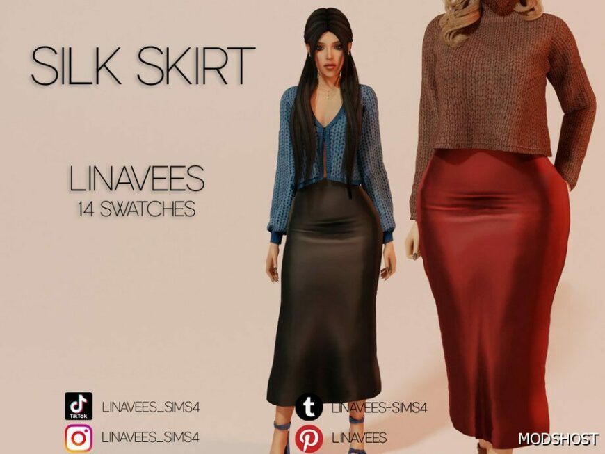 Sims 4 Everyday Clothes Mod: Bella – Silk Skirt (Featured)