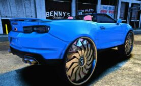 GTA 5 Chevrolet Vehicle Mod: Camaro ZL1 Convertible on 32 Inch Dubs (Image #2)