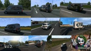 ETS2 Mod: AI Traffic Vehicle Skins Pack V.0.2 (BY Joker) (Featured)