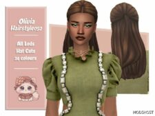 Sims 4 Female Mod: Olivia Hairstyle (Featured)