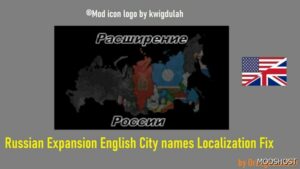 ETS2 Map Mod: Russian Expansion English City Names Localization FIX (Featured)