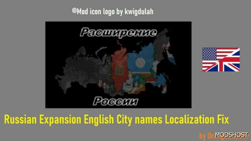 ETS2 Map Mod: Russian Expansion English City Names Localization FIX (Featured)