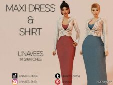 Sims 4 Elder Clothes Mod: Jade – Dress & Shirt (Featured)