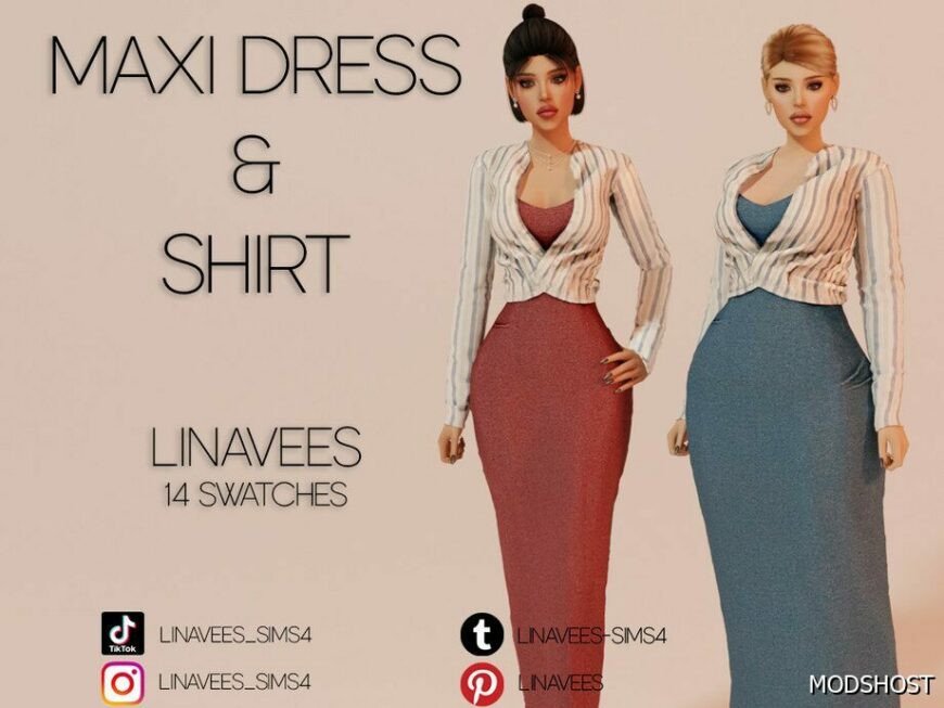 Sims 4 Elder Clothes Mod: Jade – Dress & Shirt (Featured)