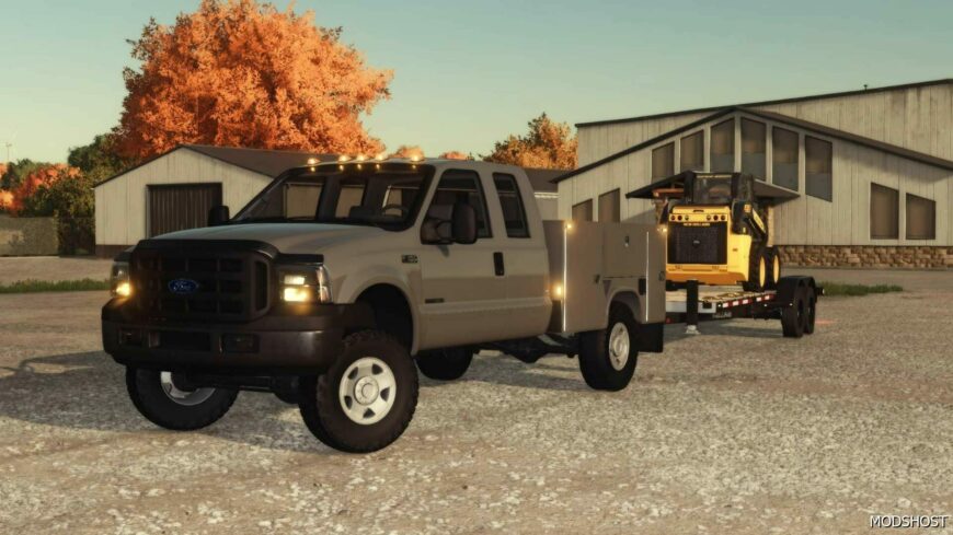 FS22 Car Mod: Lifted Early 2000’s F-350 XL Service Truck Release (Featured)