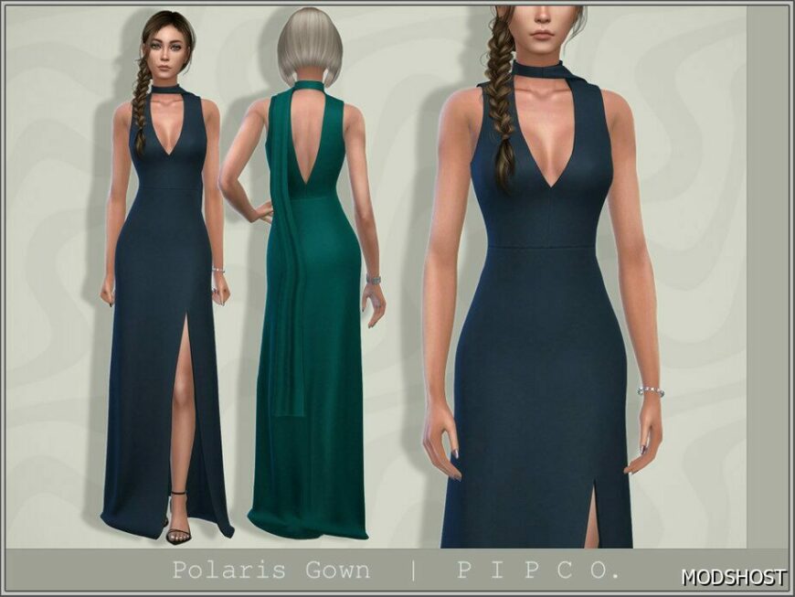 Sims 4 Elder Clothes Mod: Polaris Gown. (Featured)